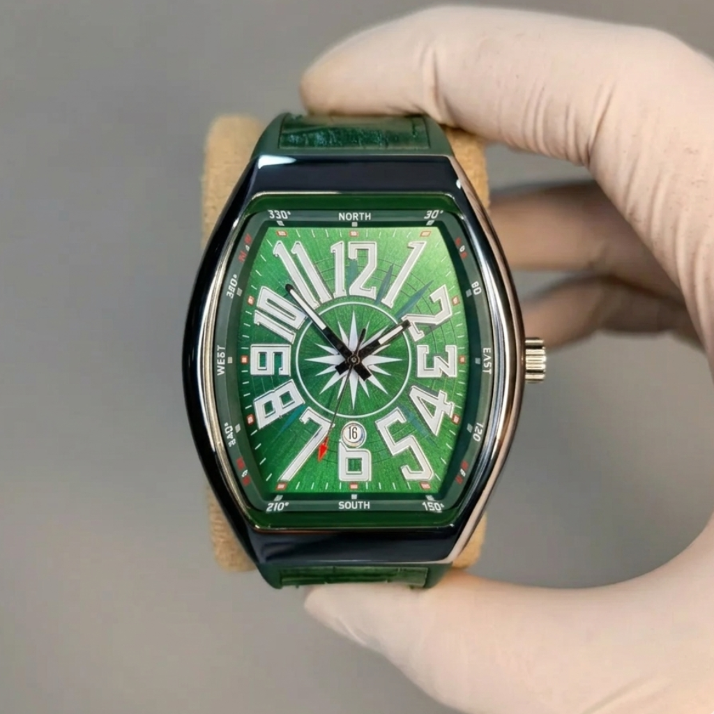 FM Style Vanguard Yachting Green (Silver Dial) AAA  Quality